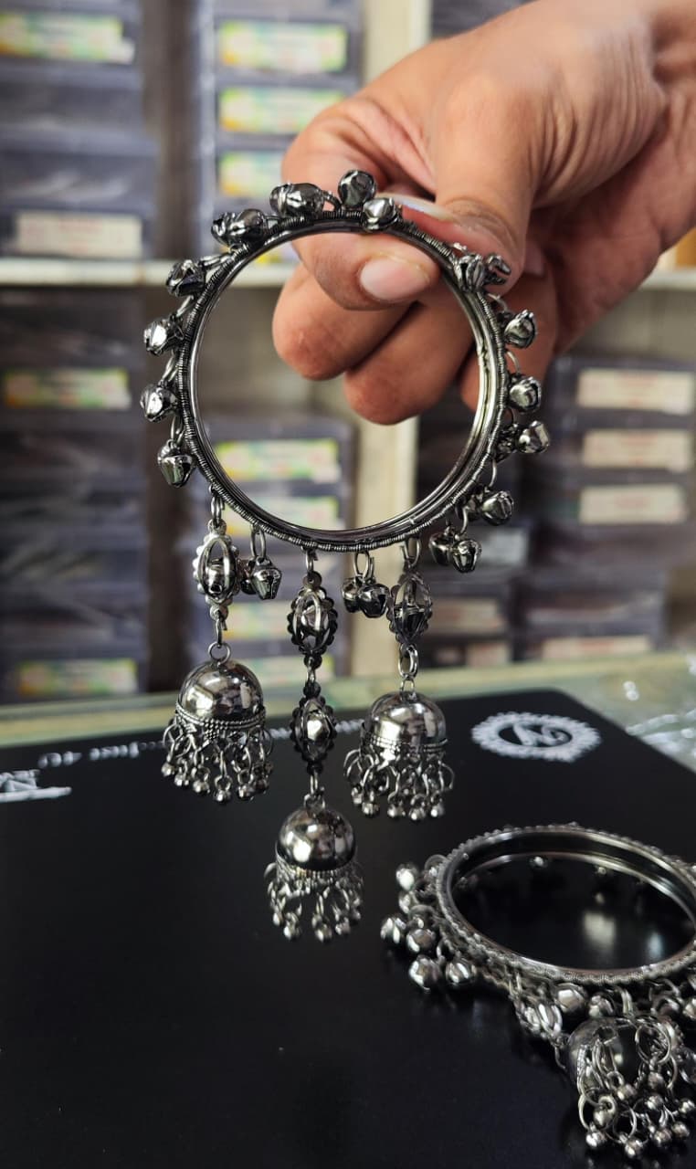 New Navratri special antique oxidize bangles all new design available (2 pc rate)
