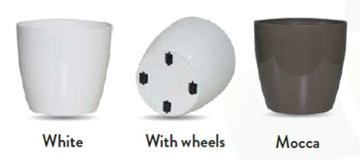 Glossy Planter with Wheel